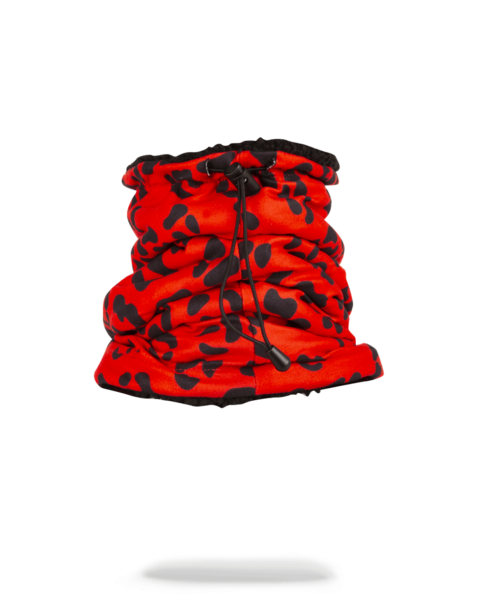 RED LEOPARD NECK WARMER