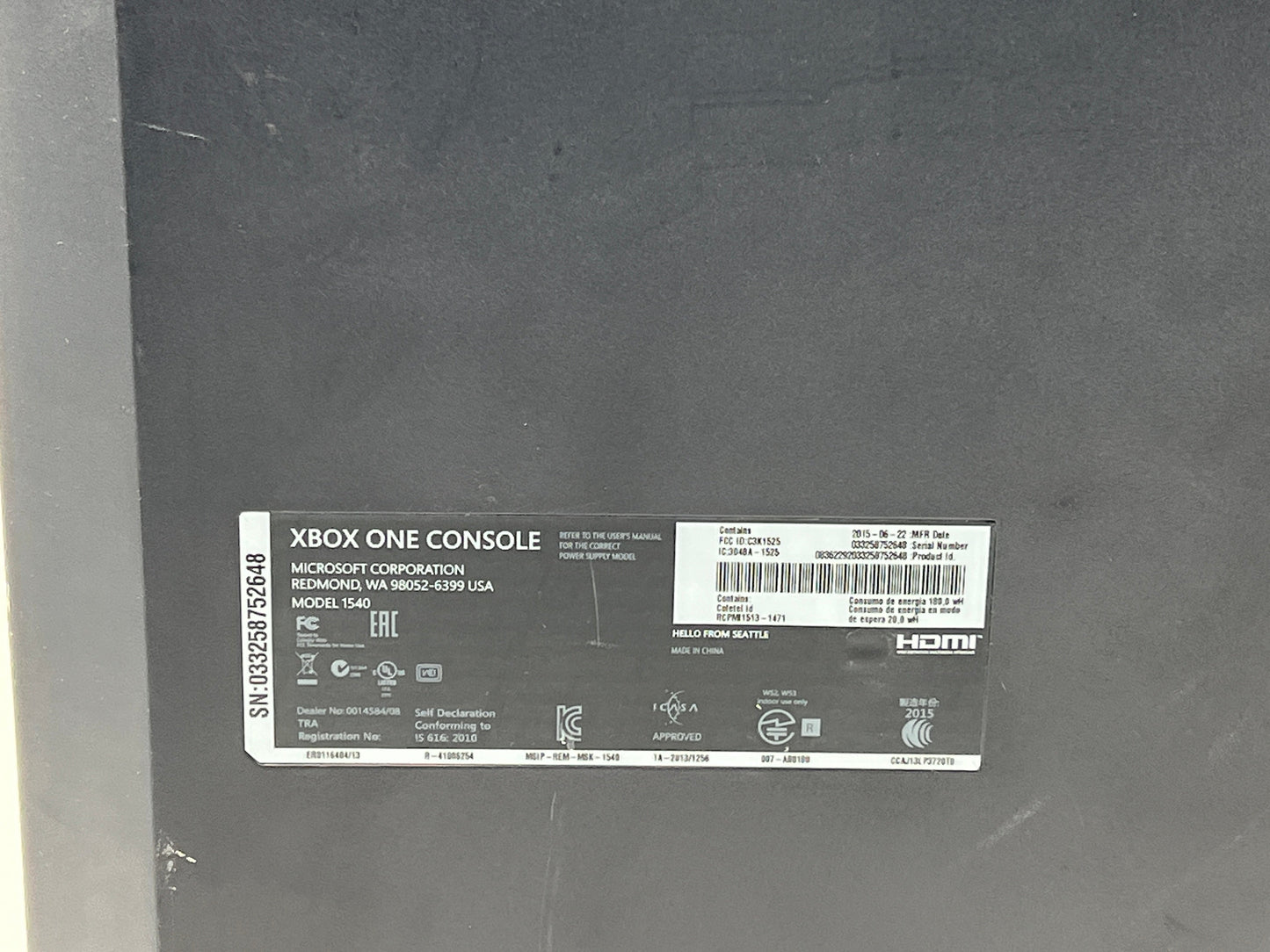 Xbox One Standard Edition Console - 7UV-00077