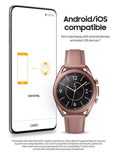 Samsung Galaxy Watch 3- 41mm Stainless Steel Case/ Leather Strap Mystic Bronze SM-R850NZDAXAR