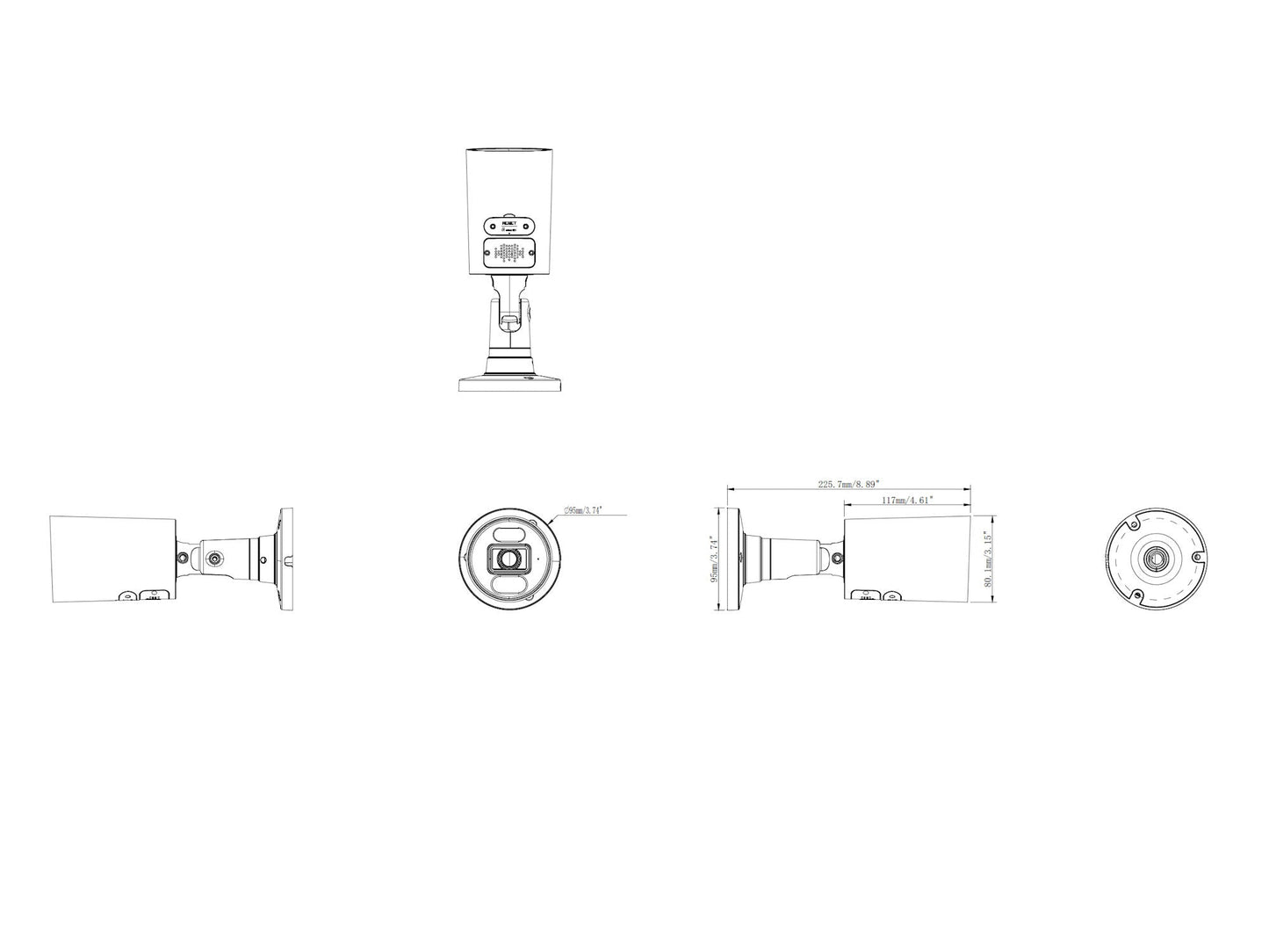 XP-4ULL-FB: 4MP Fixed Lens IP Bullet Camera w/Ultra Low Light w/Active Deterrence w/Full Color w/AI