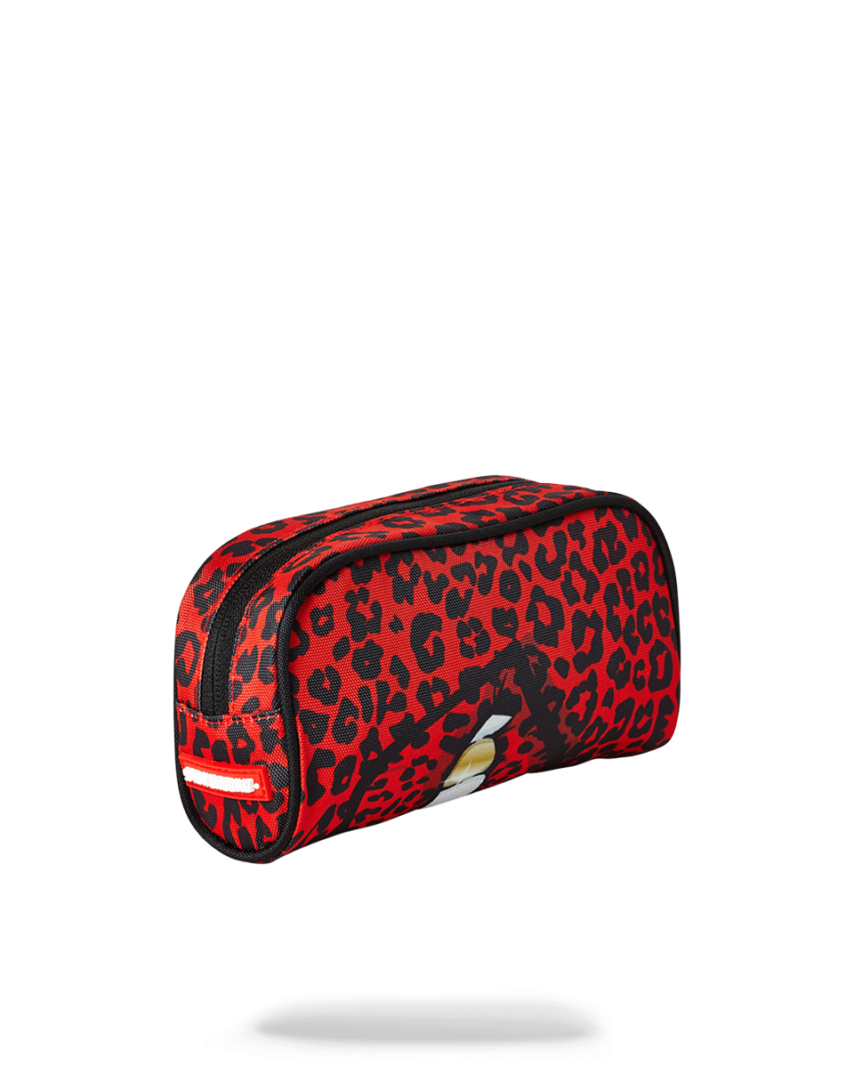 RED LEOPARD LIPS PENCIL CASE