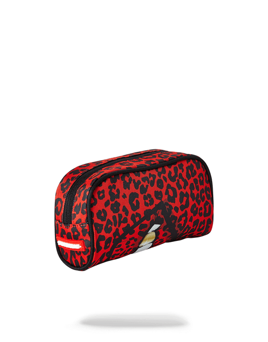RED LEOPARD LIPS PENCIL CASE