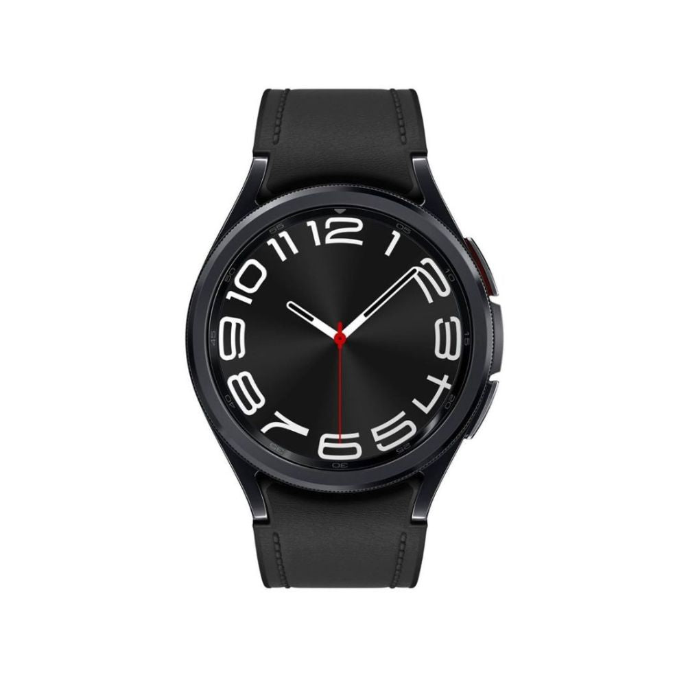 Samsung Galaxy Watch 6 Classic 43mm LTE - Black Stainless Steel with Black Leather Band - SM-R955UZKAXAA