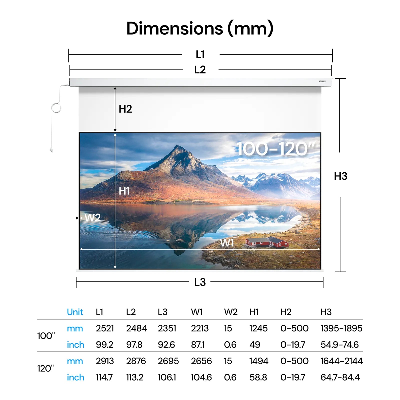 PureVision Motorized Matte White Screen