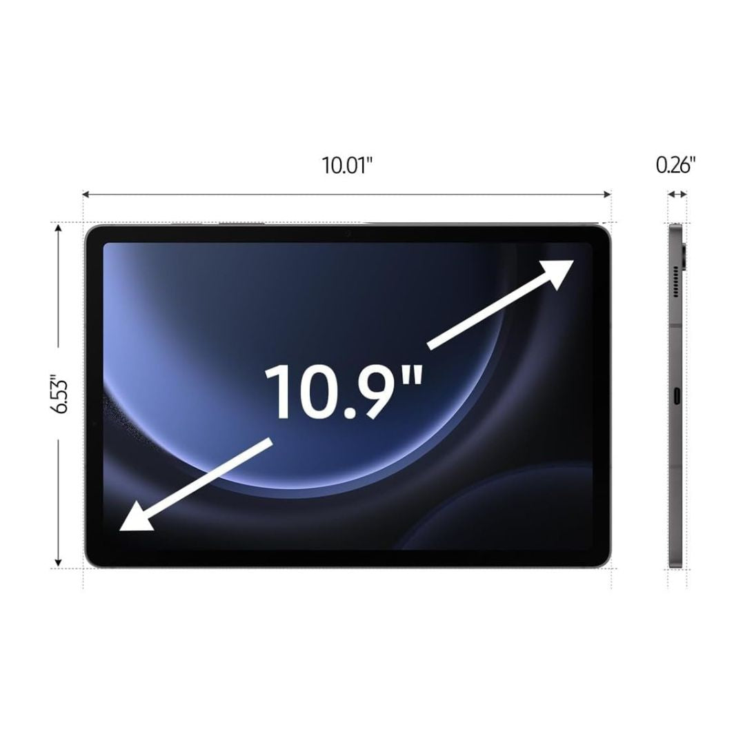 Samsung Galaxy Tab S9 FE 10.9"" - 128 GB - Gray - Verizon with S-Pen - SM-X518UZAAVZW