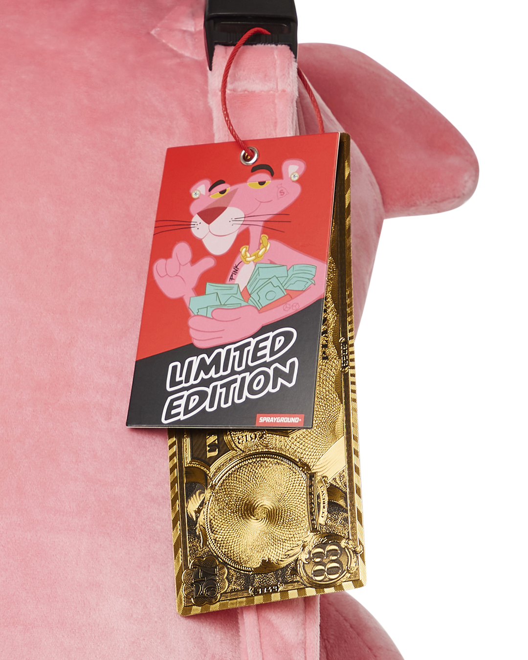 PINK PANTHER UP TO NO GOOD TEDDY BEAR BACKPACK