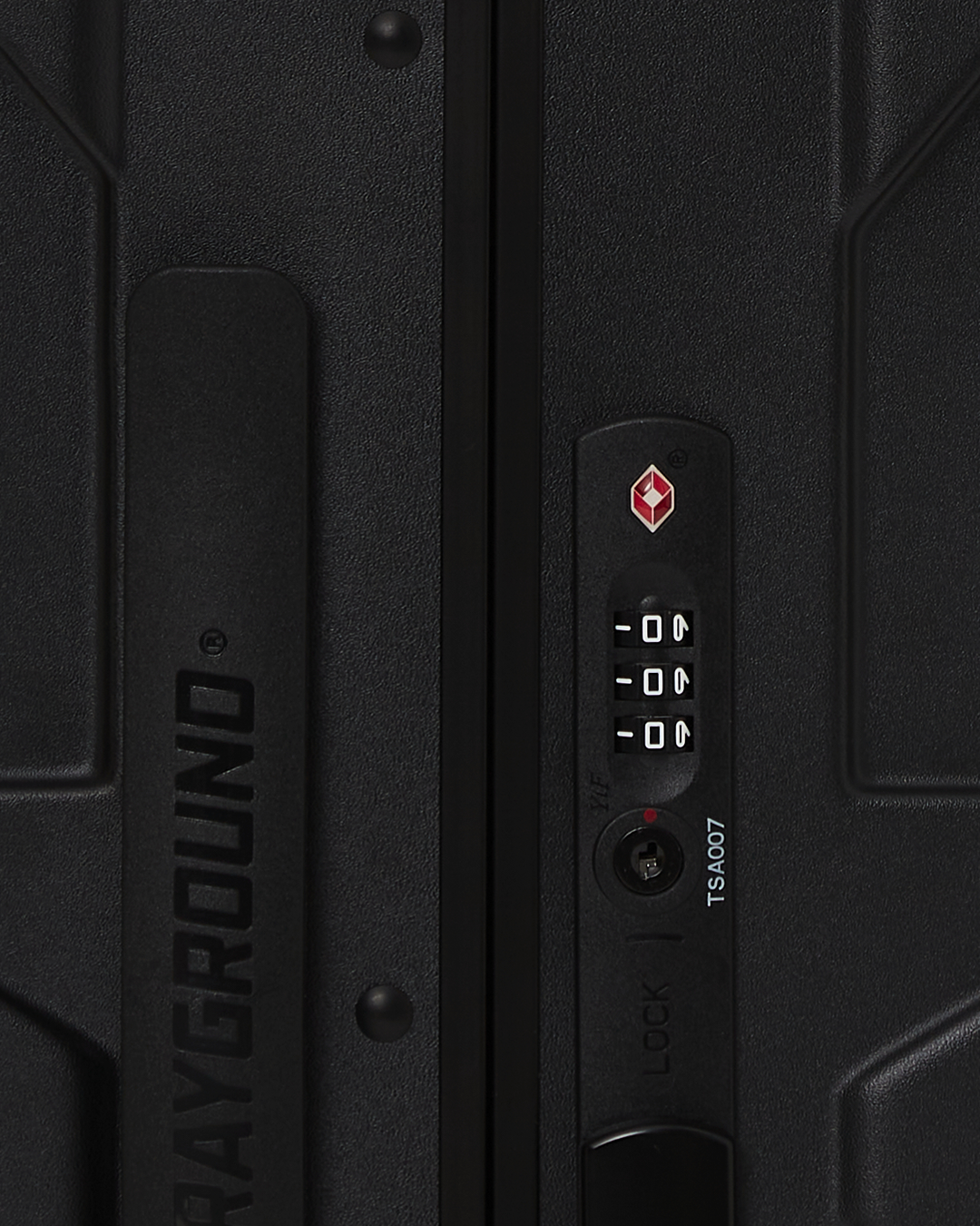 REALITY CHECK SHARKITECTURE CARRY-ON JETBLACK LUGGAGE (GOLD HARDWARE)