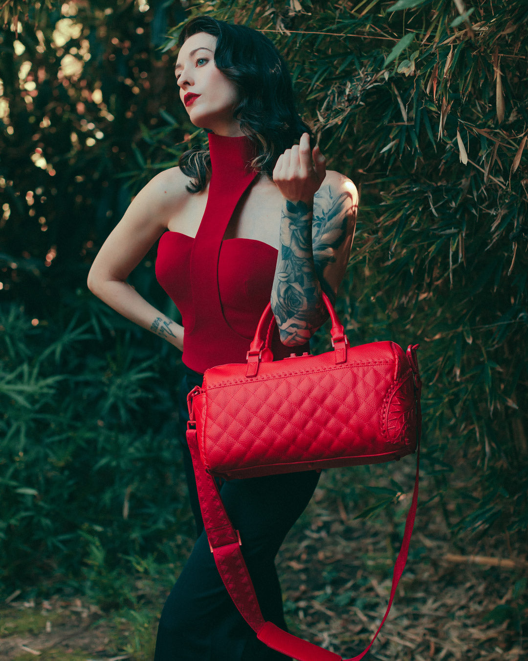 RED RIVIERA MINI DUFFLE
