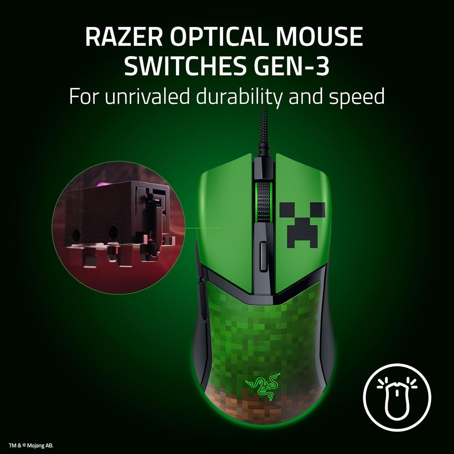 Razer Viper V2 Pro Gaming Mouse – Ultra-Lightweight – Green – Wired – (Refurbished)