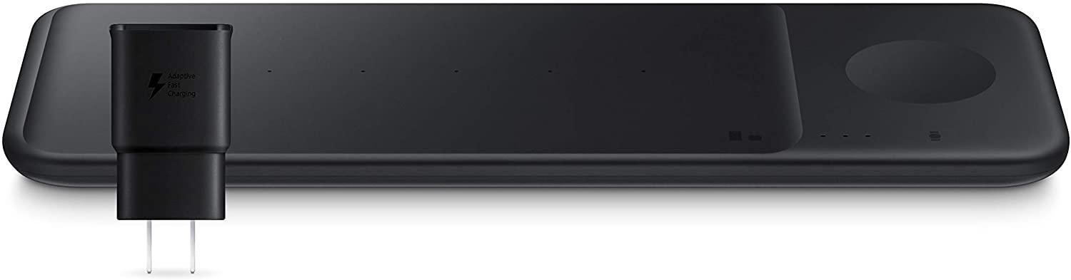 Samsung Wireless Qi Charger Trio - Charge up to 3 Devices at Once - Black (Renewed)