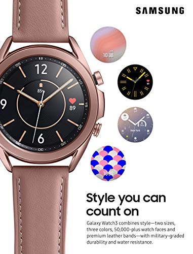 Samsung Galaxy Watch 3- 41mm Stainless Steel Case/ Leather Strap Mystic Bronze SM-R850NZDAXAR